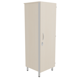 Armoire CUBIK 1 porte ouverture à gauche 1/2 penderie 1/2 lingerie - moraillon - L60xP60xH184 cm