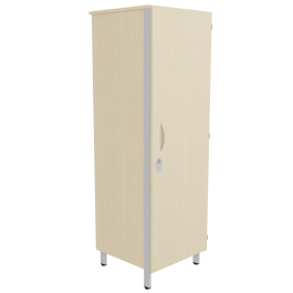Armoire CUBIK 1 porte ouverture à gauche 1/2 penderie 1/2 lingerie - moraillon - L60xP60xH184 cm