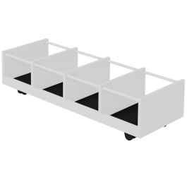 Bac bas à BD 4 cases - L112xP40xH28 cm