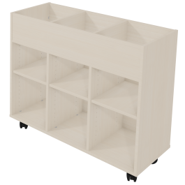 Bac à albums PICCOLO 9 cases - L104,5xP45xH92 cm