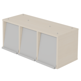 Élement mélaminé 3 portes époxy - L87,2xP36xH36 cm