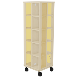 Tour à mangas mobile et rotative mélaminé et PMMA - L44xP44xH141,4 cm