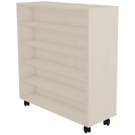 Présentoir PICCOLO mobile double face mélaminé - L120xP45xH131,8 cm