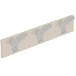 Patères avec panneau YUPI mélaminé et époxy - L65xP6,4xH14,2 cm