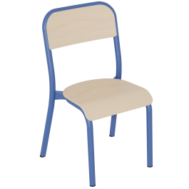 Chaise TRÉVISE assise et dossier bois Blueprotech® piètement époxy - T3 à T7 - Stock