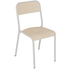 Chaise TRÉVISE assise et dossier Blueprotech® piètement époxy - T3 à T7