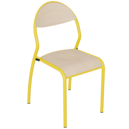 Chaise ROND'O assise et dossier Blueprotech® piètement époxy - T1 à T6 - Stock