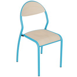 Chaise ROND'O assise et dossier Blueprotech® piètement époxy - T1 à T6 - Stock
