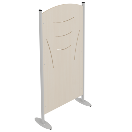 Claustra tiges ép.21 mm stratifié MDF chant vernis piètement époxy - L80xP30xH160 cm