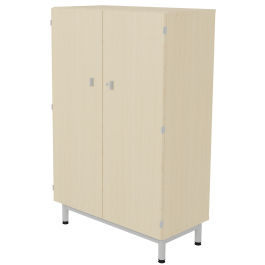 Armoire PICCOLO 2 portes mélaminé piètement époxy - L90xP45xH140 cm