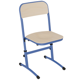 Chaise SAKI réglable assise et dossier bois Blueprotech® piètement époxy - T3 à T6 - Stock