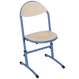 Chaise HÉLIA AST réglable assise et dossier bois Blueprotech® piètement époxy - T3 à T6 - Stock