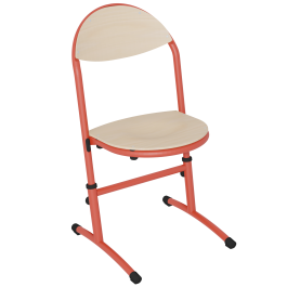 Chaise HÉLIA AST réglable assise et dossier bois Blueprotech® piètement époxy - T3 à T6 - Stock