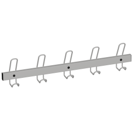 Patères 5 patères époxy - L73xP6,5xH16,5 cm
