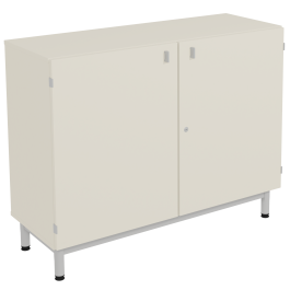 Meuble BIP BOP portes battantes mélaminé pièt époxy - L120xP45xH95 cm