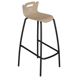 Tabouret ALTY coque en bois Coraly finition BlueProtech® - piètement époxy - Offre stock