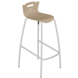 Tabouret ALTY coque en bois Coraly finition BlueProtech® - piètement époxy - Offre stock
