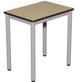 Table CARELIE plateau stratifié chant polyuréthane 70x50 cm - T6 - stock