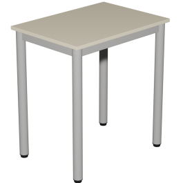 Table CARELIE plateau mélaminé chant ABS 70x50 cm - T3 à T7 - Stock