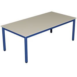 Table CARÉLIE plateau mélaminé chant ABS 200x80 cm - T1 à T6 - Stock