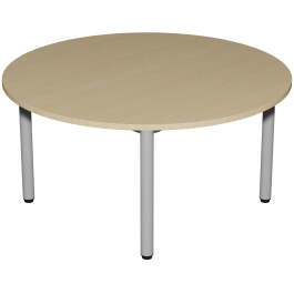 Table CARÉLIE plateau ép.19 mm mélaminé chant ABS piètement époxy - D120 cm - T1 à T6 Stock
