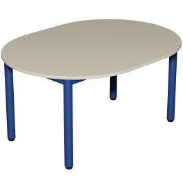 Table CARÉLIE plateau mélaminé chant ABS ovale 120x90 cm - T1 à T3 - Stock