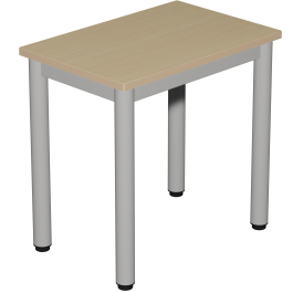 Table CARÉLIE plateau ép.21 mm stratifié chant bois piètement époxy - 60x40 cm - T1 à T3 Stock