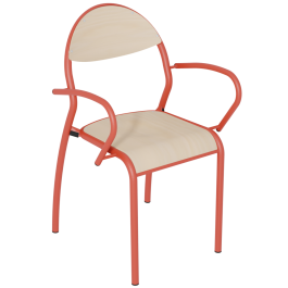 Bridge ROND'O assise et dossier Blueprotech® accoudoir et piètement époxy - T6 - Stock