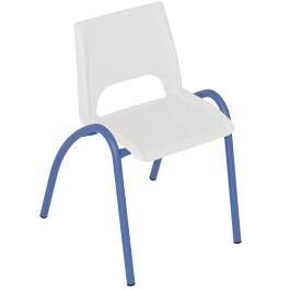 Lot de 4 chaises CIEL coque polypropylène piètement époxy - T1 à T3 - Stock