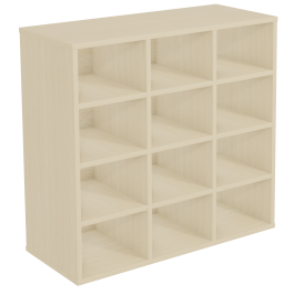 Meuble à courrier BIP BOP 12 cases mélaminé - L90xP38,5x85 cm