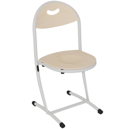 Chaise HÉLIA AST assise et dossier avec Prise de main Blueprotech® piètement époxy - Stock