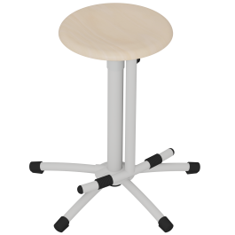 Tabouret ARAXE HR par volant de serrage avec repose-pieds assise Blueprotech® - H52 à 70 cm