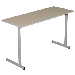 Table GANGE plateau mélaminé chant ABS 130x50 cm - T4 à T6