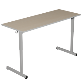 Table GANGE réglable plateau mélaminé chant ABS 130x50 cm