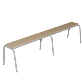 Banc MOLY hêtre massif vernis incolore piètement époxy - L200 cm - T6