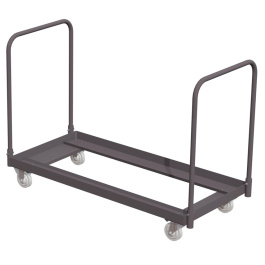 Chariot roulettes pour chaises PLICHAISE x18 ou chaises empilées - noir RAL 9005
