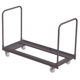 Chariot roulettes pour chaises PLICHAISE x18 ou chaises empilées - noir RAL 9005