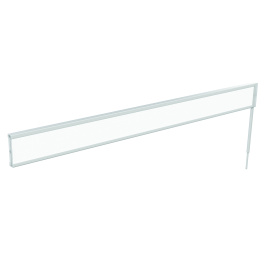 Signalétique frontale LINÉAL ABS et plexiglas pour structure suivante - L90 cm - Blanc