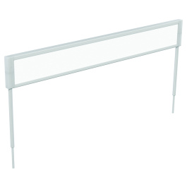 Signalétique latérale LINÉAL ABS et plexiglas pour rayonnage double face - L60cm