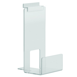 Présentoir acrylique transparent à fixer sur structure rainurés - L10xH20 cm