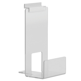 Présentoir acrylique transparent à fixer sur structure rainurés - L10xH20 cm