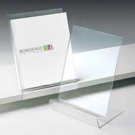 Support revue ou album à poser ou pincer sur tablette, plexiglas transparent