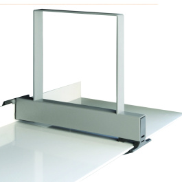 Serre-livres en métal et ABS gris pour tablettes métaliques - l28,7xpr7xh24,5