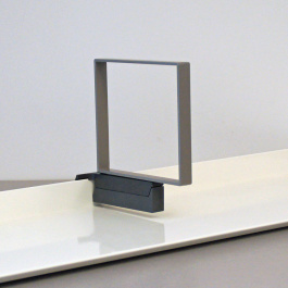 Serre-livres ABS et époxy - grand étrier fixation arrière - Gris/gris alu RAL 9006