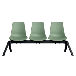 Siège poutre JAVA 3 places coque polypropylène - L185xP56x78 cm