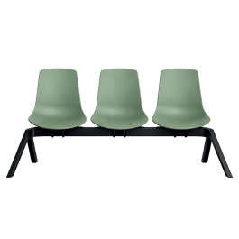 Siège poutre JAVA 3 places coque polypropylène - L185xP56x78 cm