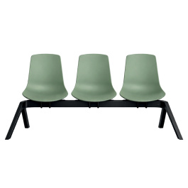 Siège poutre JAVA 3 places coque polypropylène - L185xP56x78 cm