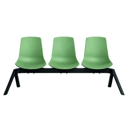 Siège poutre JAVA 3 places coque polypropylène - L185xP56x78 cm