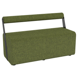 Banquette RAMY 2 places tissu STEP MELANGE - L120xP53xH75 cm