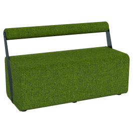 Banquette RAMY 2 places tissu STEP MELANGE - L120xP53xH75 cm
